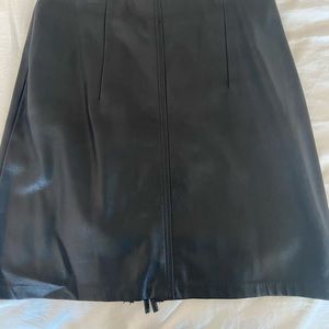 Black leather skirt